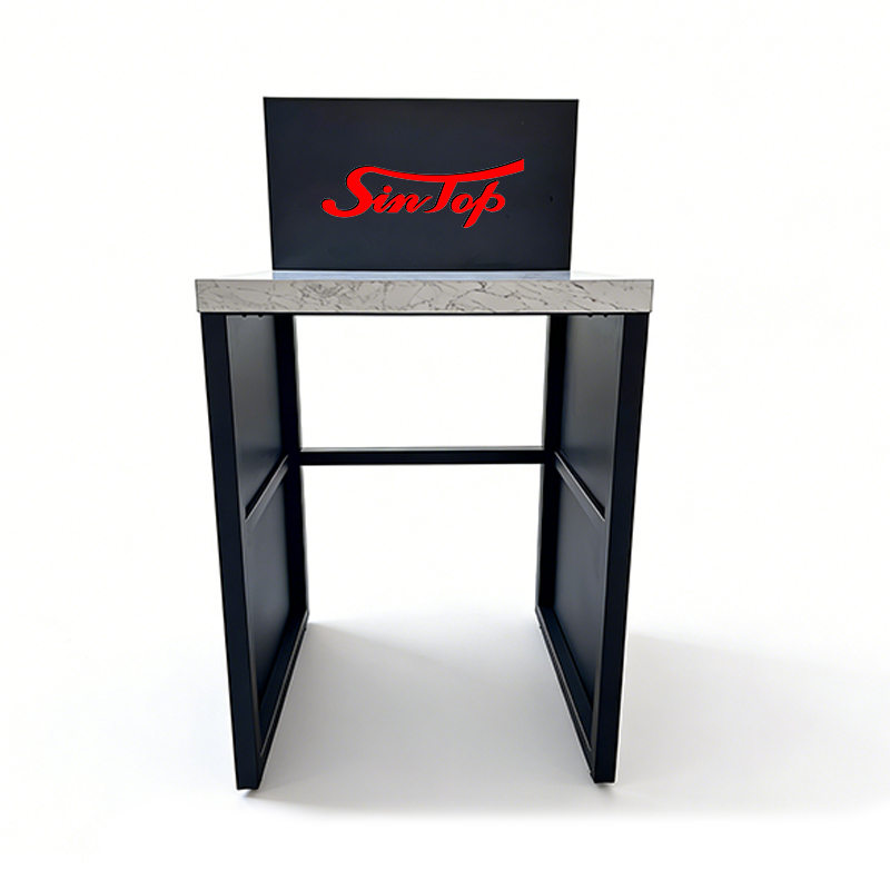 แท่นวางโชว์เครื่องล้างจาน พร้อมท็อปเคาน์เตอร์ลายหินอ่อนเทียม