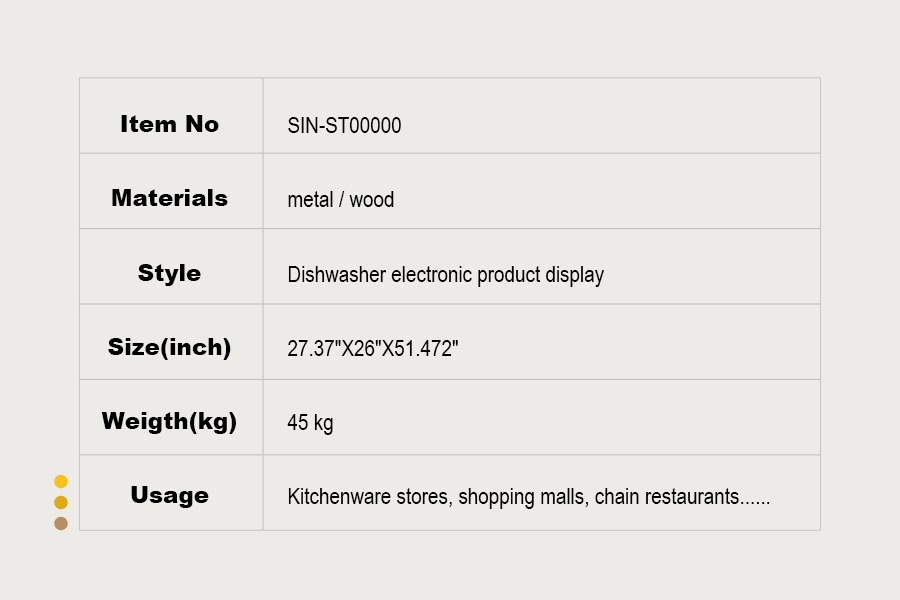 kitchen appliance display rack
