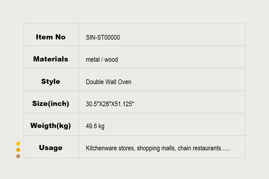 wall oven display cabinet