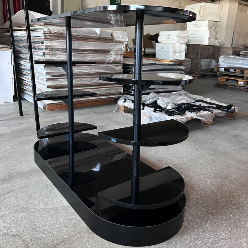 Black Glossy Multi-Tier Display Stand