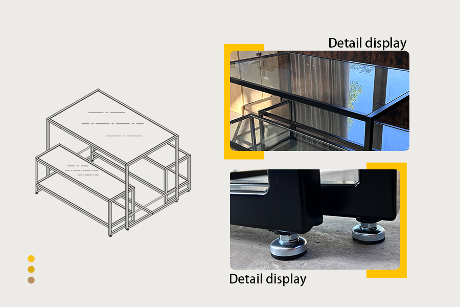 Glass display table Glass display table