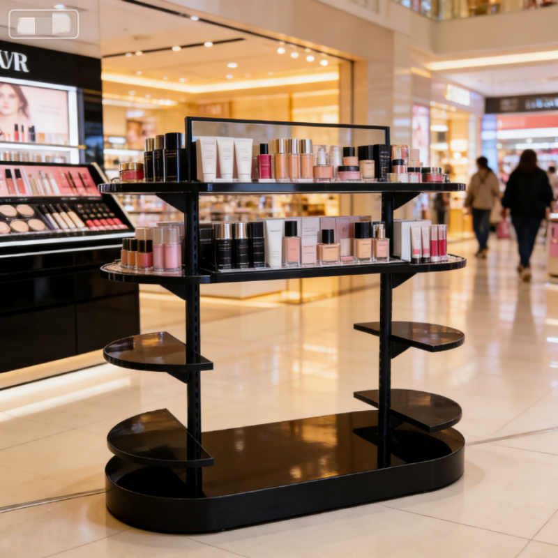 Black Glossy Multi-Tier Display Stand Manufacturers, Black Glossy Multi-Tier Display Stand Factory, Supply Black Glossy Multi-Tier Display Stand Retail Solution