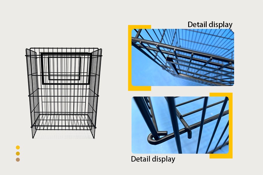 wire basket display rack