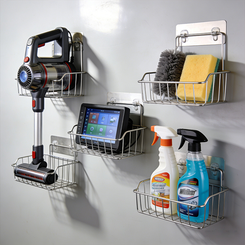 wall-mounted wire baskets