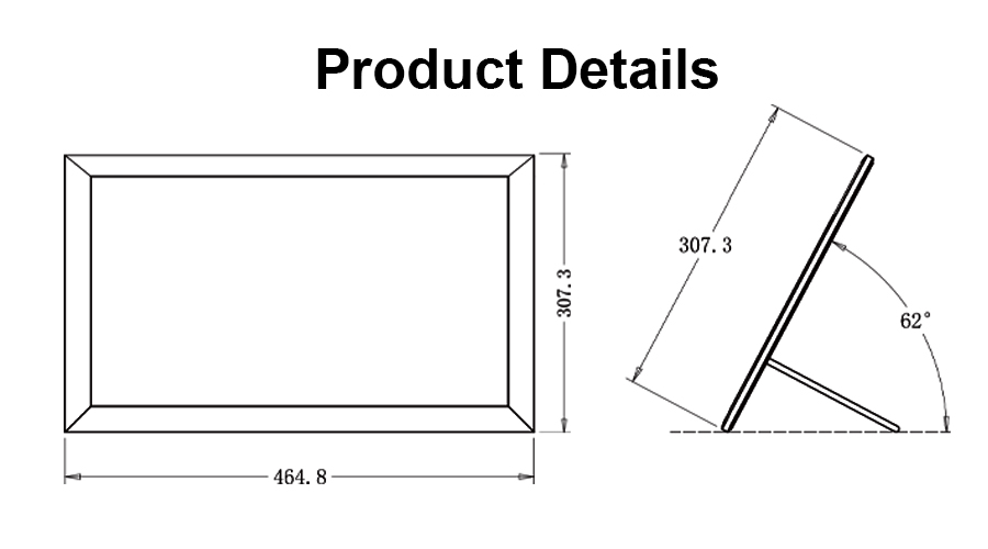 aluminum standing photo display