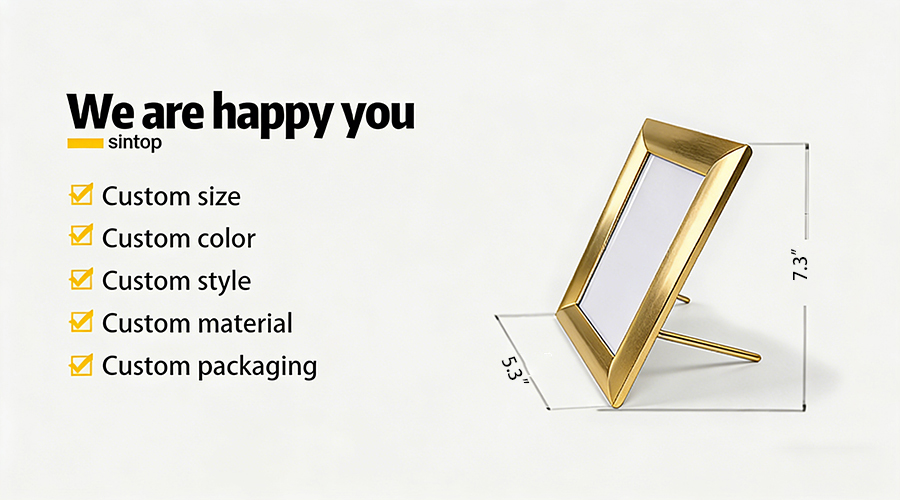 aluminum picture frame display easel