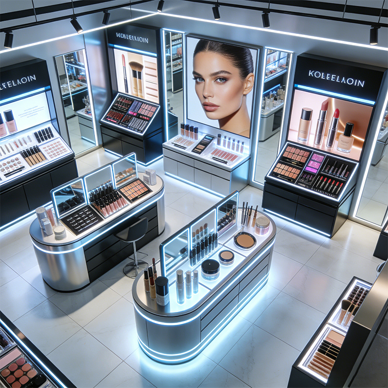 creative cosmetics display
