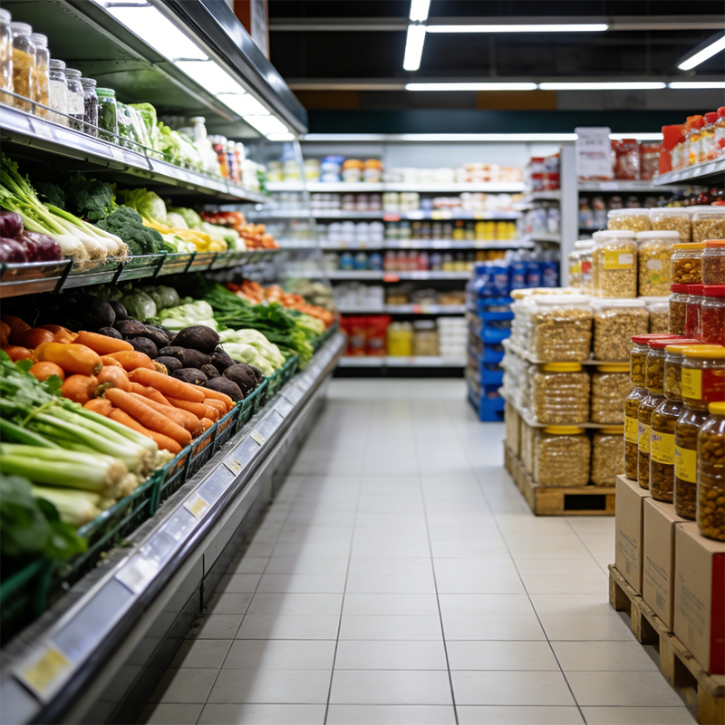 Supermarket shelving layout Supermarket shelving layout