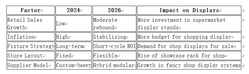 showcase rack for shop