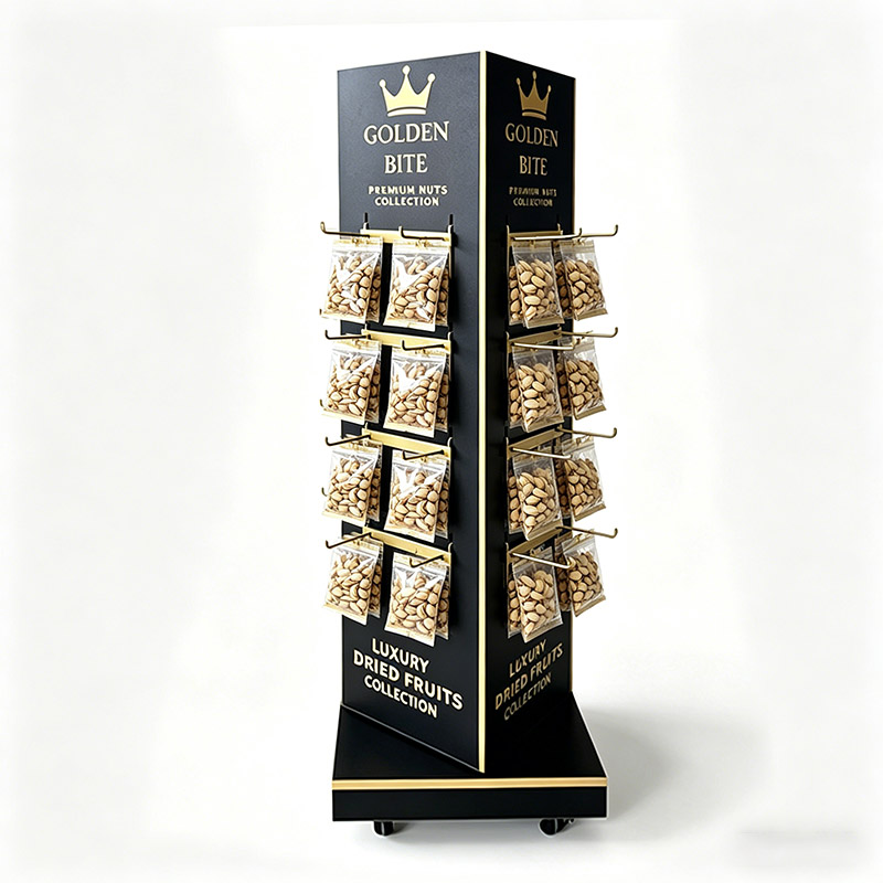 floor display stand with hooks