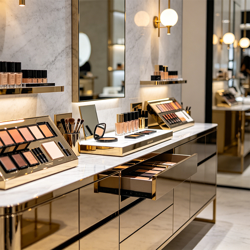 custom makeup store fixtures