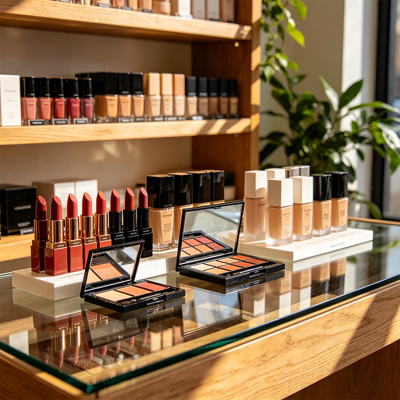cosmetics display brand