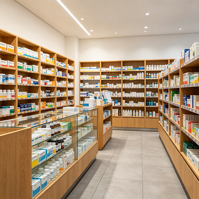 pharmaceutical display racks