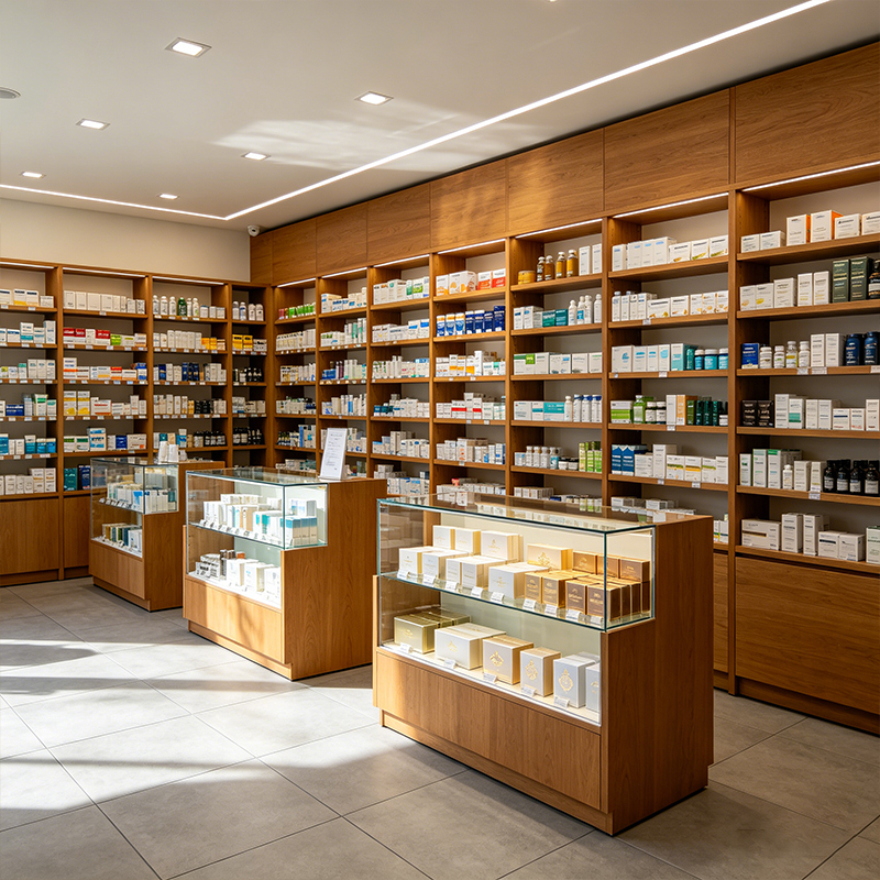 pharmaceutical display racks