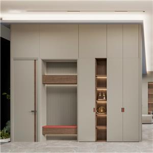 Custom Built-In Entryway Sideboard Wardrobe System