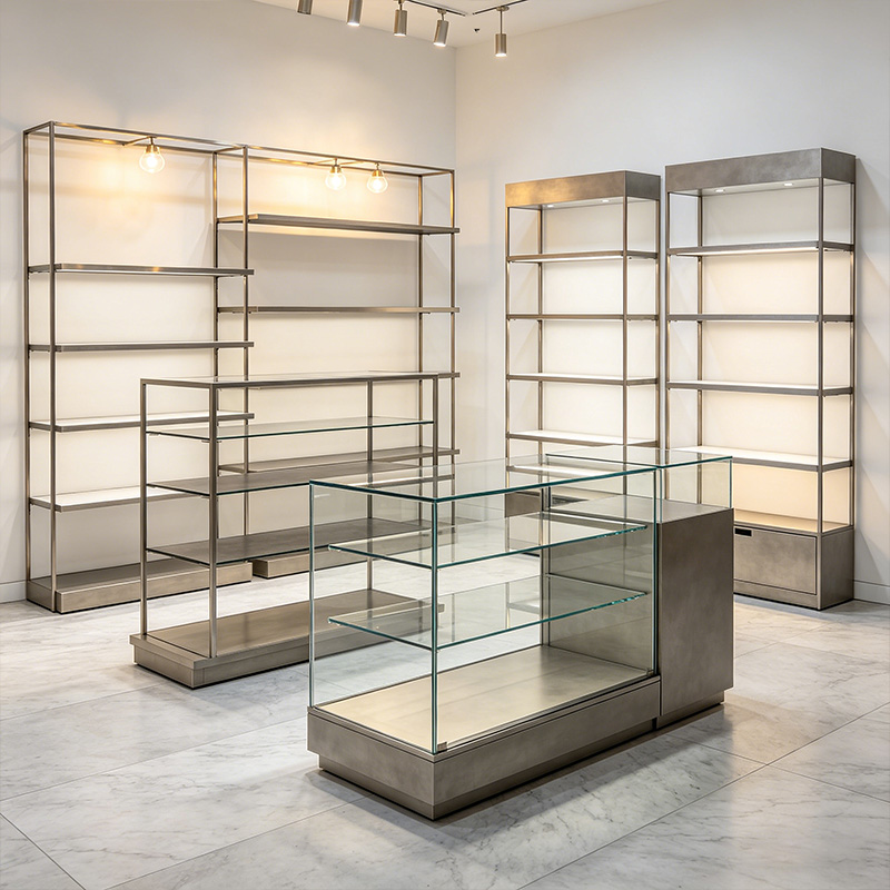 space saving display shelving