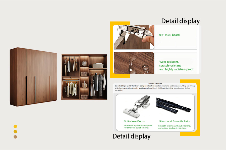 Wood veneer built-in wardrobe Wood veneer built-in wardrobe