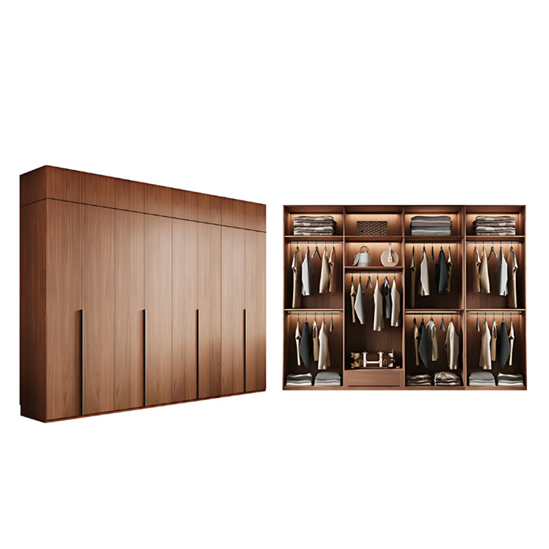 Wood veneer built-in wardrobe Wood veneer built-in wardrobe