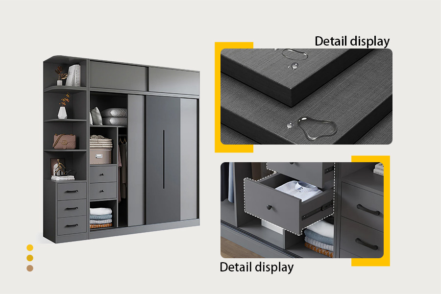 Grey sliding door wardrobe Grey sliding door wardrobe