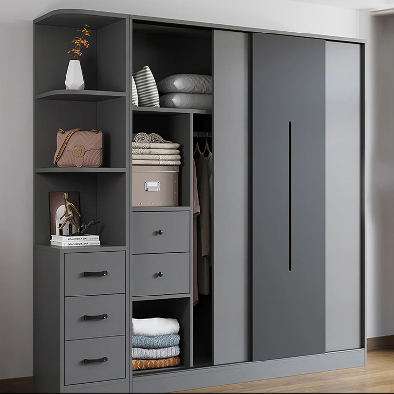 Wardrobe with attached storage unit Wardrobe with attached storage unit