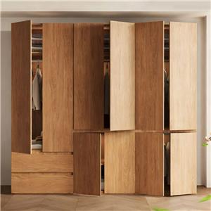 Hệ thống tủ quần áo phòng ngủ bằng gỗ hiện đại