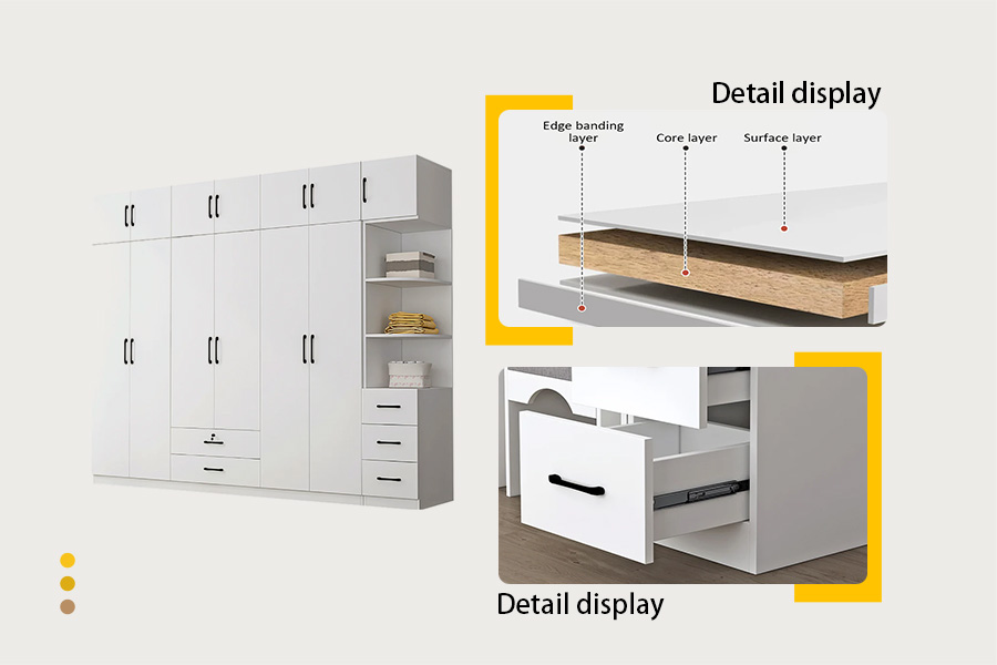 Modular open-plan wardrobe system