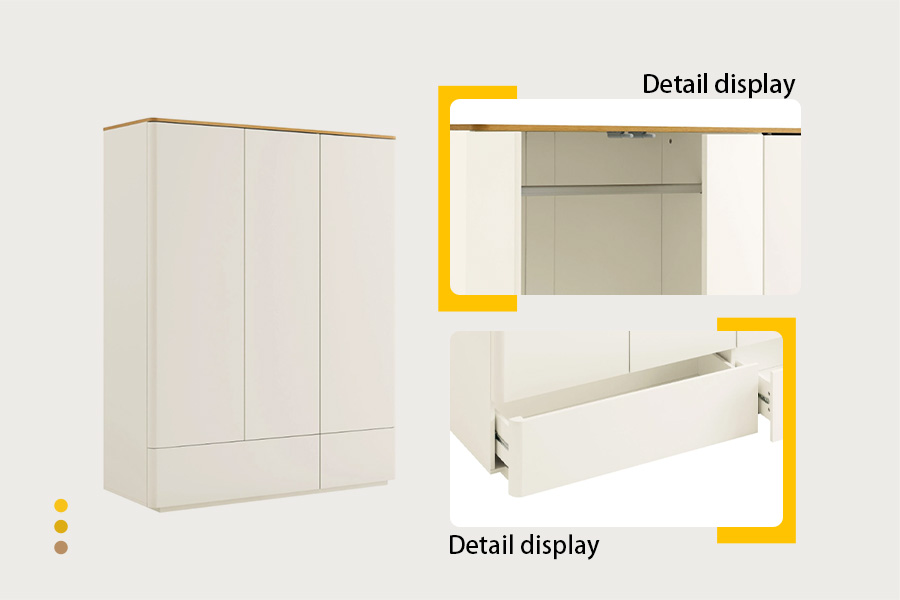 modern double door wardrobe cabinet
