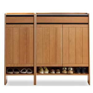 Modern Wooden Entryway Cabinet with Shoe Storage and Closed Storage Doors
