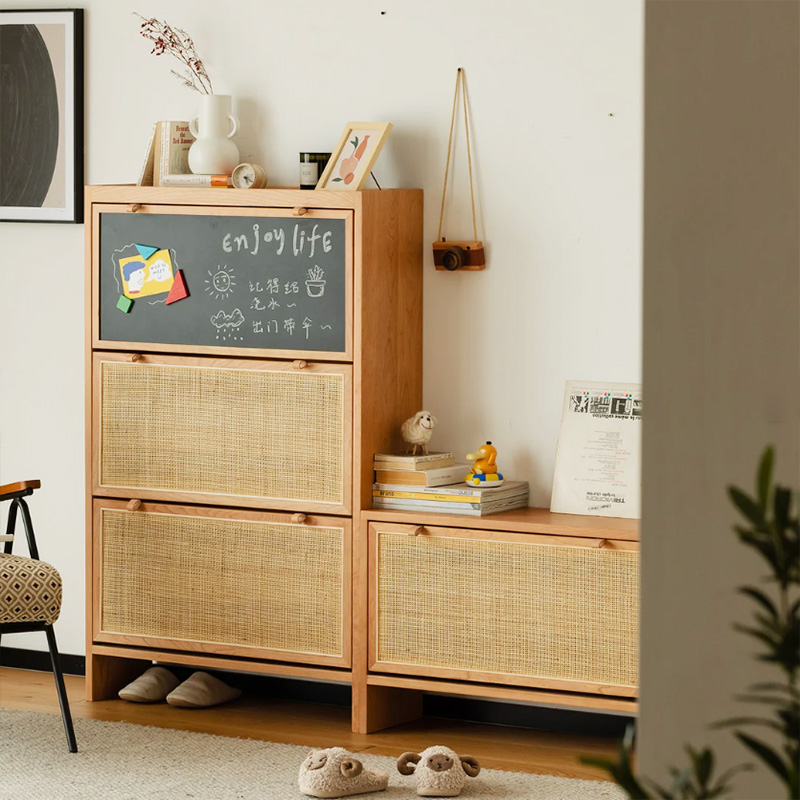 Modern Rattan Door Entryway Cabinet with Chalkboard Panel and Multi-Level Storage Manufacturers, Modern Rattan Door Entryway Cabinet with Chalkboard Panel and Multi-Level Storage Factory, Supply Modern Rattan Door Entryway Cabinet with Chalkboard Panel and Multi-Level Storage Retail Solution