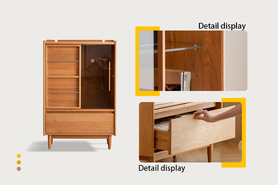 Wooden display cabinet