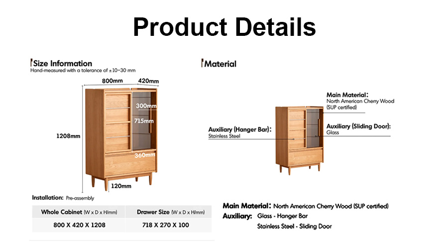 Wooden display cabinet