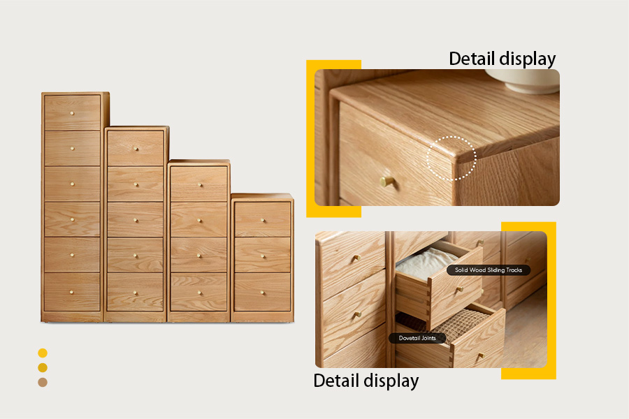 Wooden drawer cabinet
