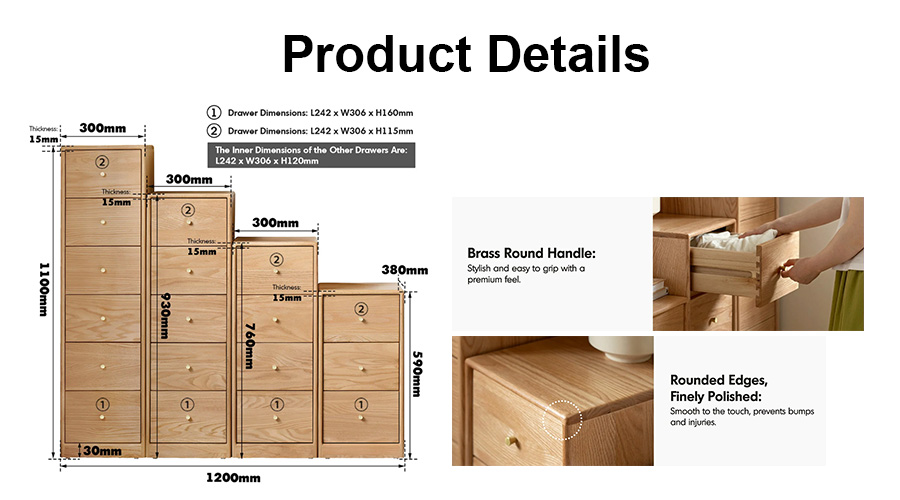 Wooden drawer cabinet