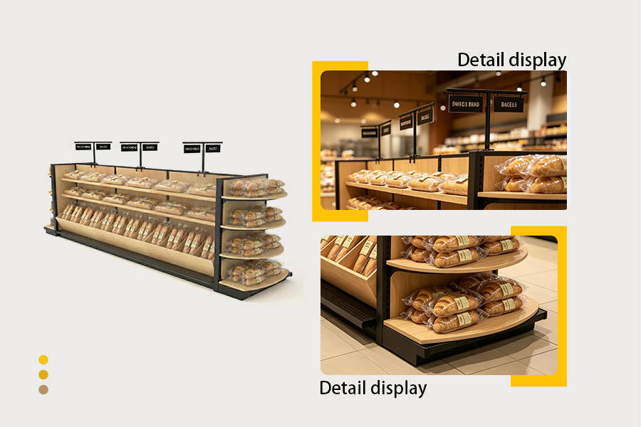 Bakery gondola shelving