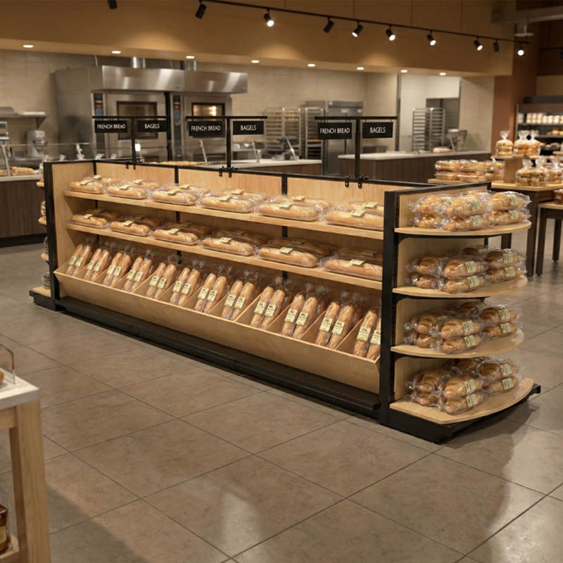Supermarket display shelving