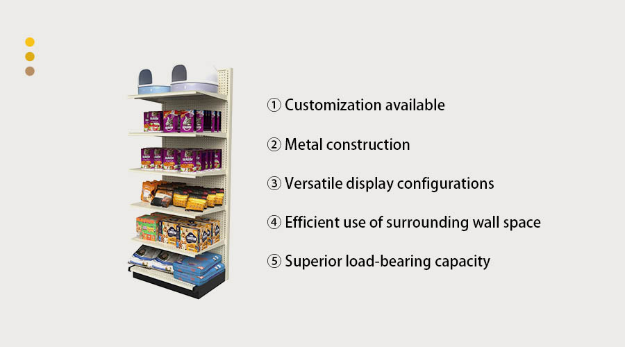 Metal retail shelving