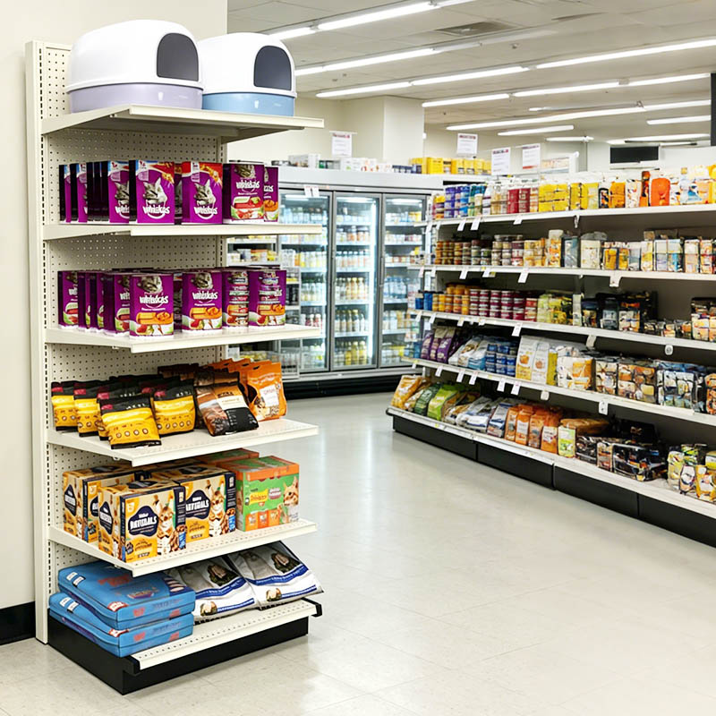 Grocery store shelving system