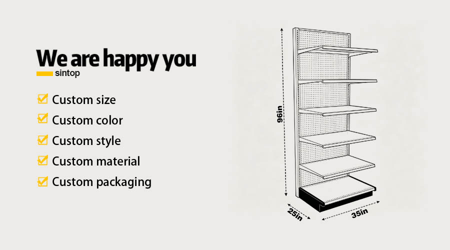 Metal retail shelving
