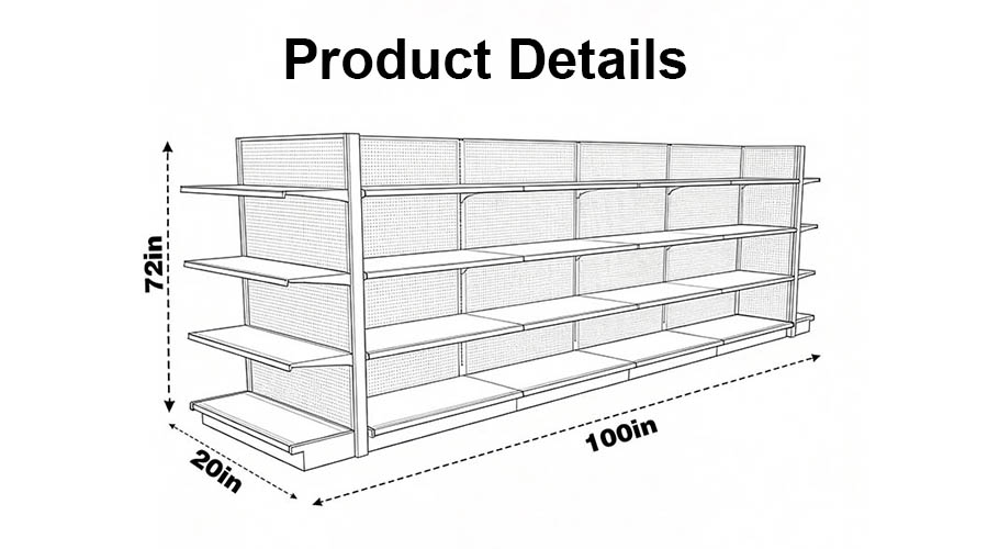 Double sided gondola shelving