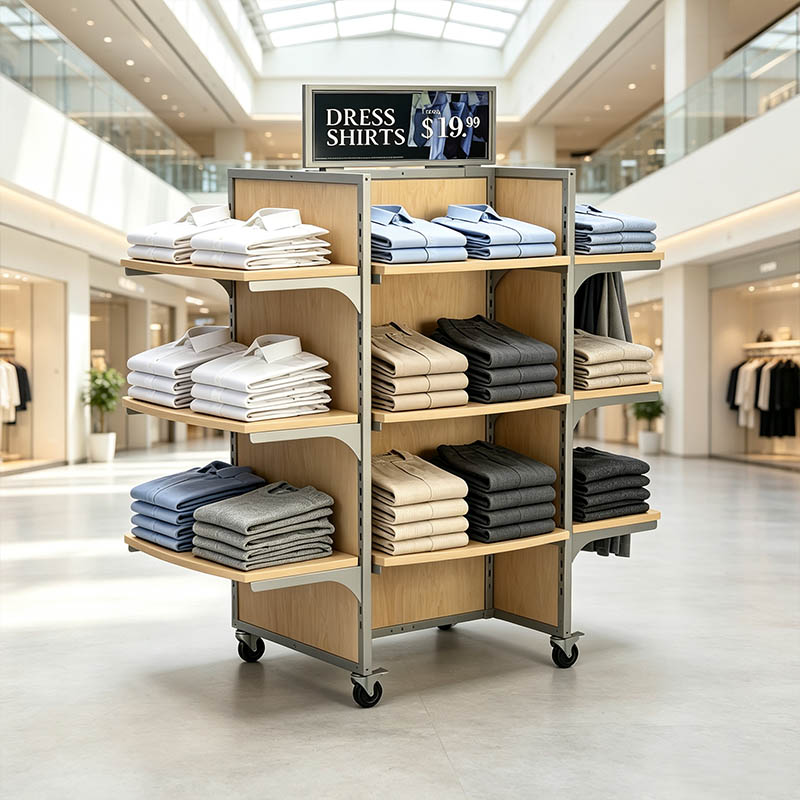 Rolling retail display stand