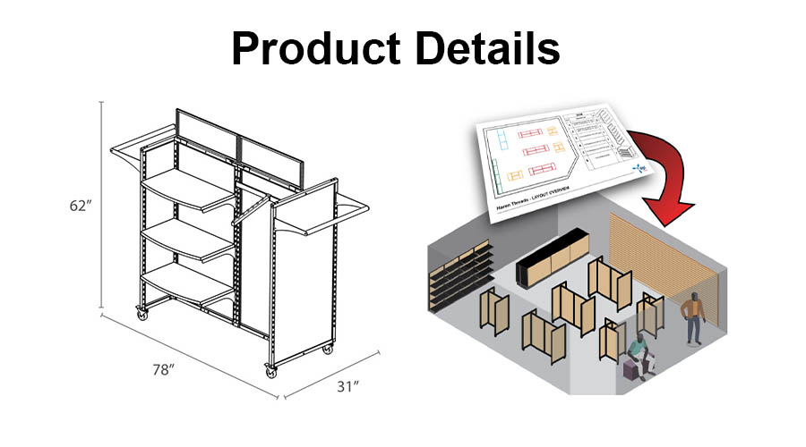 Mobile clothing display rack