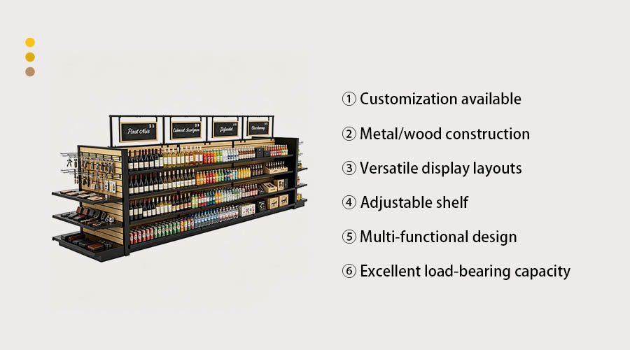 Supermarket display shelves Supermarket display shelves