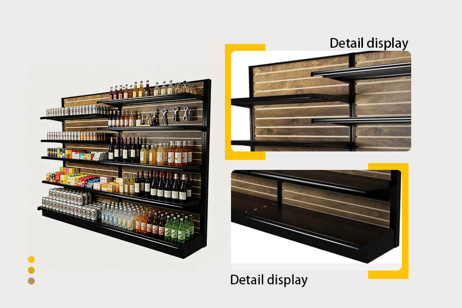 Beverage gondola shelving Beverage gondola shelving