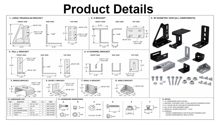 Custom metal brackets Custom metal brackets