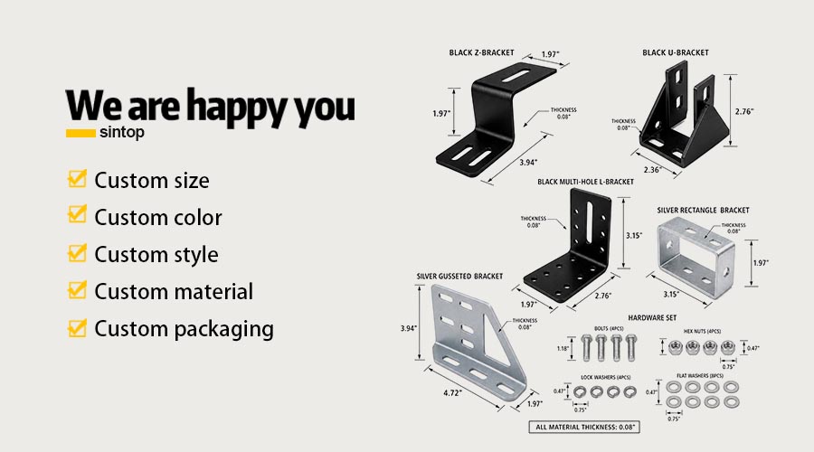 Sheet metal support brackets Sheet metal support brackets