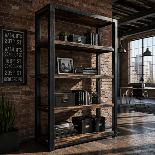 industrial style metal racks