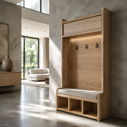Modern hallway storage units