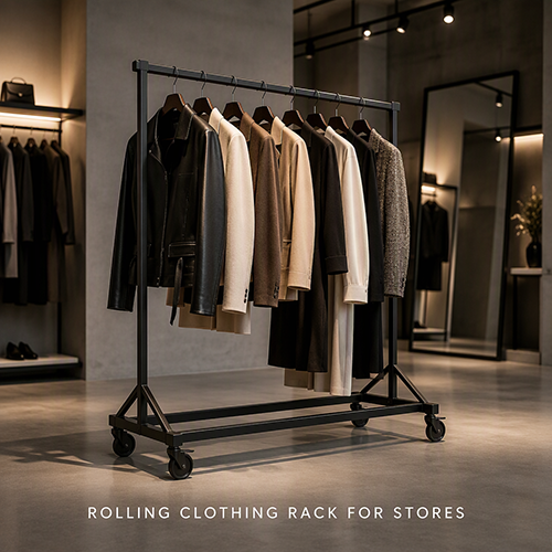 rolling clothing racks for stores