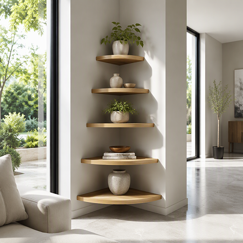 space saving corner shelving unit
