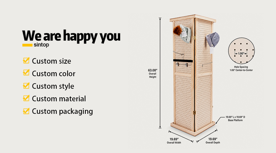 rotating pegboard display